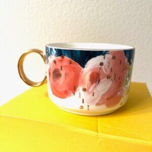 Anthropologie Floral Mug (large)- NWOT